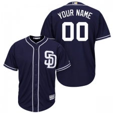 Youth Majestic San Diego Padres Customized Authentic Navy Blue Alternate 1 Cool Base MLB Jersey
