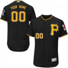Men's Majestic Pittsburgh Pirates Customized Black Alternate Flex Base Authentic Collection MLB Jersey