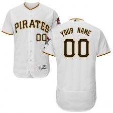Men's Majestic Pittsburgh Pirates Customized White Home Flex Base Authentic Collection MLB Jersey