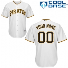 Youth Majestic Pittsburgh Pirates Customized Authentic White Home Cool Base MLB Jersey