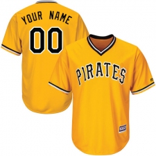 Youth Majestic Pittsburgh Pirates Customized Replica Gold Alternate Cool Base MLB Jersey