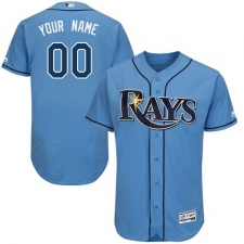 Men's Majestic Tampa Bay Rays Customized Authentic Light Blue Alternate 2 Cool Base MLB Jersey