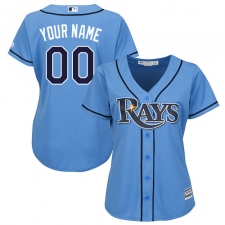 Women's Majestic Tampa Bay Rays Customized Authentic Light Blue Alternate 2 Cool Base MLB Jersey