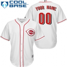Youth Majestic Cincinnati Reds Customized Authentic White Home Cool Base MLB Jersey