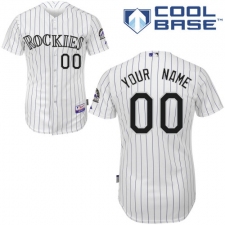 Youth Majestic Colorado Rockies Customized Authentic White Home Cool Base MLB Jersey