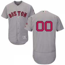 Men's Majestic Boston Red Sox Customized Grey Road Flex Base Authentic Collection MLB Jersey