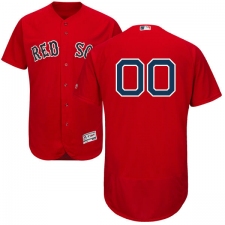 Men's Majestic Boston Red Sox Customized Red Alternate Flex Base Authentic Collection MLB Jersey