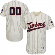 Men's Majestic Minnesota Twins Customized Authentic Cream Alternate Flex Base Authentic Collection MLB Jersey