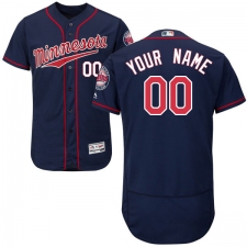 Men's Majestic Minnesota Twins Customized Authentic Navy Blue Alternate Flex Base Authentic Collection MLB Jersey