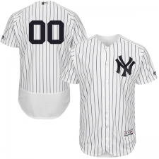 Men's Majestic New York Yankees Customized White Home Flex Base Authentic Collection MLB Jersey
