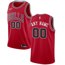 Men's Nike Chicago Bulls Customized Swingman Red Road NBA Jersey - Icon Edition