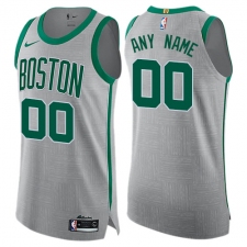 Men's Nike Boston Celtics Customized Authentic Gray NBA Jersey - City Edition