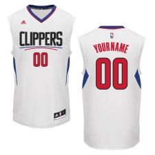 Men's Adidas Los Angeles Clippers Customized Swingman White Home NBA Jersey
