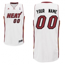 Men's Adidas Miami Heat Customized Swingman White Home NBA Jersey