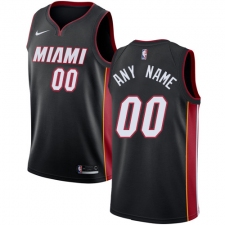 Men's Nike Miami Heat Customized Swingman Black Road NBA Jersey - Icon Edition