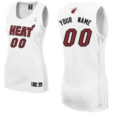 Women's Adidas Miami Heat Customized Authentic White Home NBA Jersey