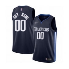 Men's Dallas Mavericks Customized Authentic Navy Finished Basketball Jersey - Statement Edition