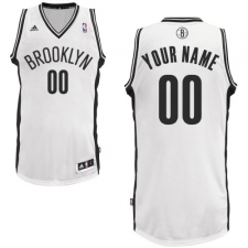Women's Adidas Brooklyn Nets Customized Swingman White Home NBA Jersey