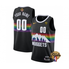 Men's Denver Nuggets Active Player Custom Black 2023 Finals City Edition Stitched Basketball Jersey