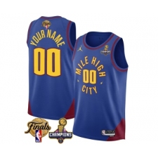 Men's Denver Nuggets Active Player Custom Blue 2023 Nuggets Champions And Finals Statemenr Edition Stitched Basketball Jersey