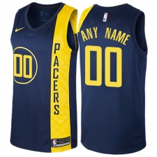 Men's Nike Indiana Pacers Customized Authentic Navy Blue NBA Jersey - City Edition