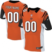 Men's Nike Cincinnati Bengals Customized Elite Orange Alternate NFL Jersey