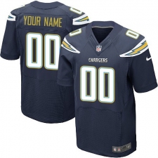 Men's Nike Los Angeles Chargers Customized Elite Navy Blue Team Color NFL Jersey