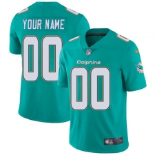Men's Nike Miami Dolphins Customized Aqua Green Team Color Vapor Untouchable Limited Player NFL Jersey