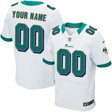 Men's Nike Miami Dolphins Customized Elite White NFL Jersey