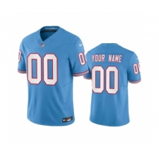 Men's Nike Tennessee Titans Active Player Custom Light Blue 2023 F.U.S.E. Vapor Limited Throwback Stitched Football Jersey