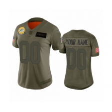 Women's Green Bay Packers Customized Camo 2019 Salute to Service Limited Jersey