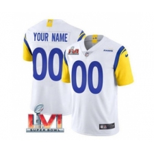 Men's Los Angeles Rams ACTIVE PLAYER Custom 2022 White Super Bowl LVI Vapor Limited Stitched Jersey