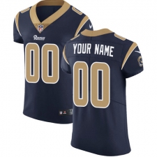 Men's Nike Los Angeles Rams Customized Navy Blue Team Color Vapor Untouchable Custom Elite NFL Jerseys