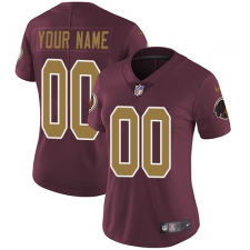 Women's Nike Washington Redskins Customized Burgundy Red/Gold Number Alternate 80TH Anniversary Vapor Untouchable Limited Player NFL Jersey