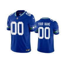 Men's Nike Seattle Seahawks Active Player Custom Royal 2023 F.U.S.E. Vapor Limited Throwback Stitched Jersey