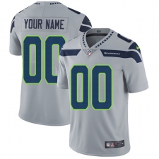 Men's Nike Seattle Seahawks Customized Grey Alternate Vapor Untouchable Limited Player NFL Jersey