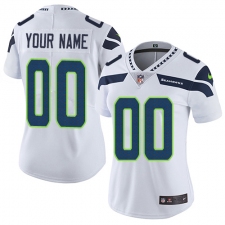 Women's Nike Seattle Seahawks Customized Elite White NFL Jersey