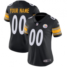 Women's Nike Pittsburgh Steelers Customized Black Team Color Vapor Untouchable Limited Player NFL Jersey