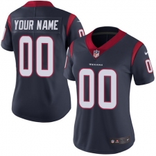 Women's Nike Houston Texans Customized Limited Navy Blue Team Color Vapor Untouchable NFL Jersey