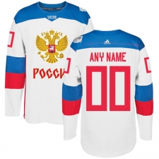 Men's Adidas Team Russia Customized Premier White Home 2016 World Cup of Hockey Jersey
