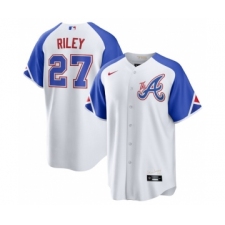 Men's Atlanta Braves Active Player Custom White 2023 City Connect Cool Base Stitched Baseball Jersey