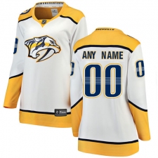 Women's Nashville Predators Customized Fanatics Branded White Away Breakaway NHL Jersey