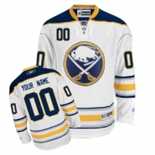 Men's Reebok Buffalo Sabres Customized Authentic White Away NHL Jersey