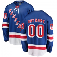 Youth New York Rangers Customized Fanatics Branded Royal Blue Home Breakaway NHL Jersey