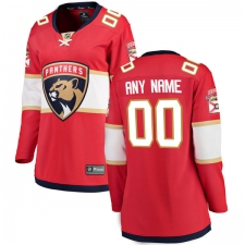 Women's Florida Panthers Customized Fanatics Branded Red Home Breakaway NHL Jersey