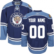 Youth Reebok Florida Panthers Customized Authentic Navy Blue Third NHL Jerseys