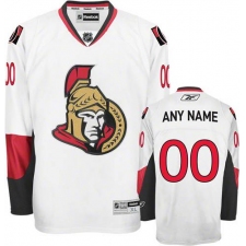 Men's Reebok Ottawa Senators Customized Authentic White Away NHL Jersey