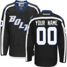 Women's Reebok Tampa Bay Lightning Customized Authentic Black New Third NHL Jersey