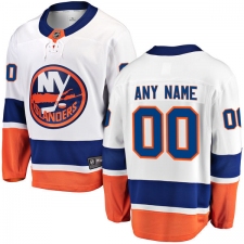 Men's New York Islanders Customized Fanatics Branded White Away Breakaway NHL Jersey