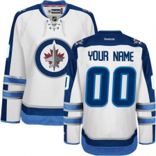 Women's Reebok Winnipeg Jets Customized Premier White Away NHL Jerseys